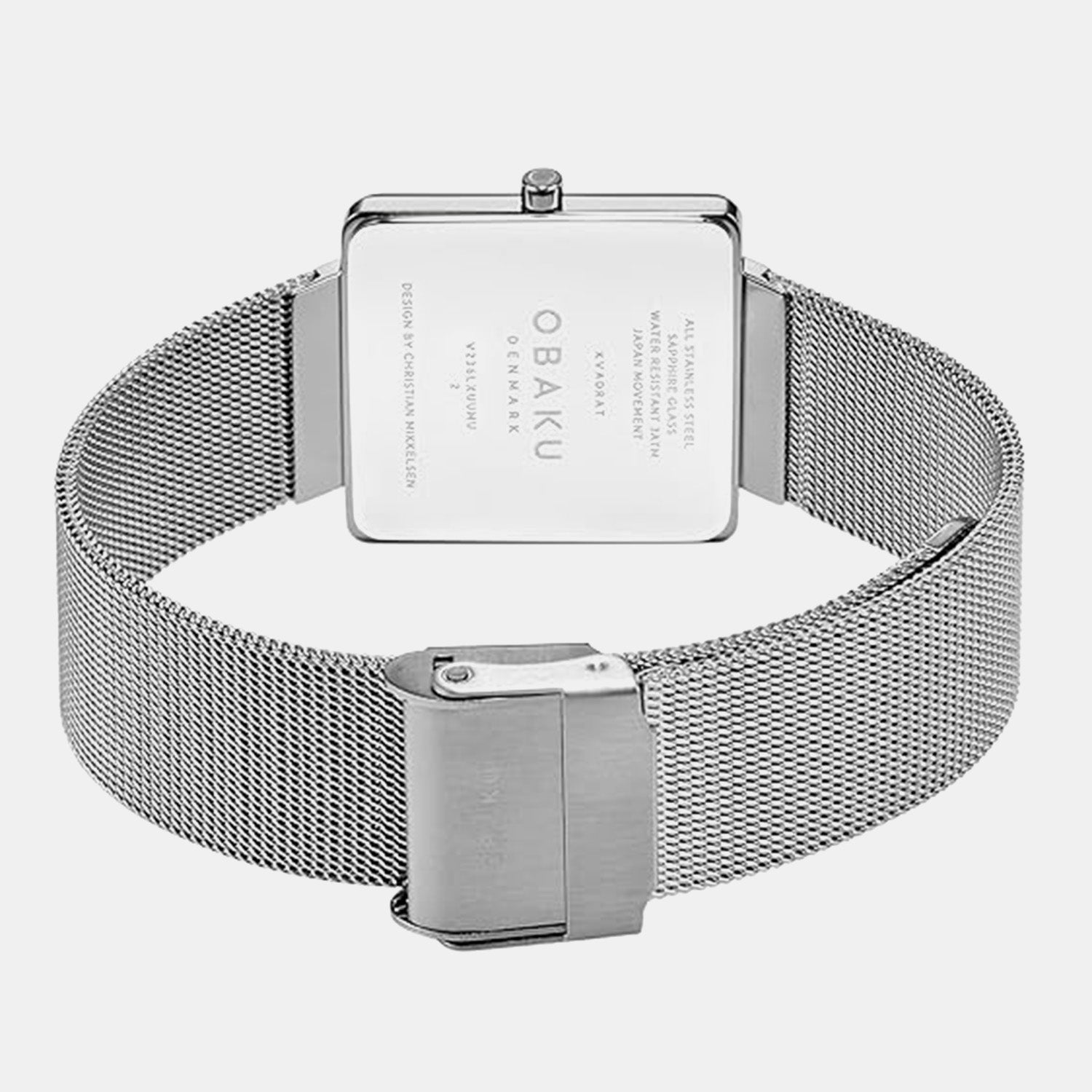 Kvadrat-Steel Women Quartz Black Dial Analog Stainless Steel Watch V236LXUUMU