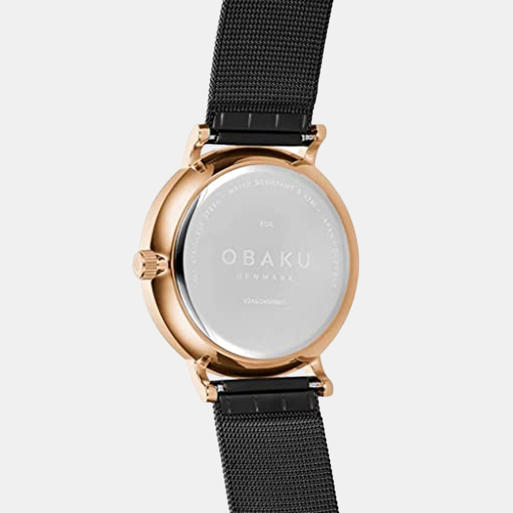 Ege Night Men Quartz Black Dial Analog Stainless Steel Watch V246GMVBMB