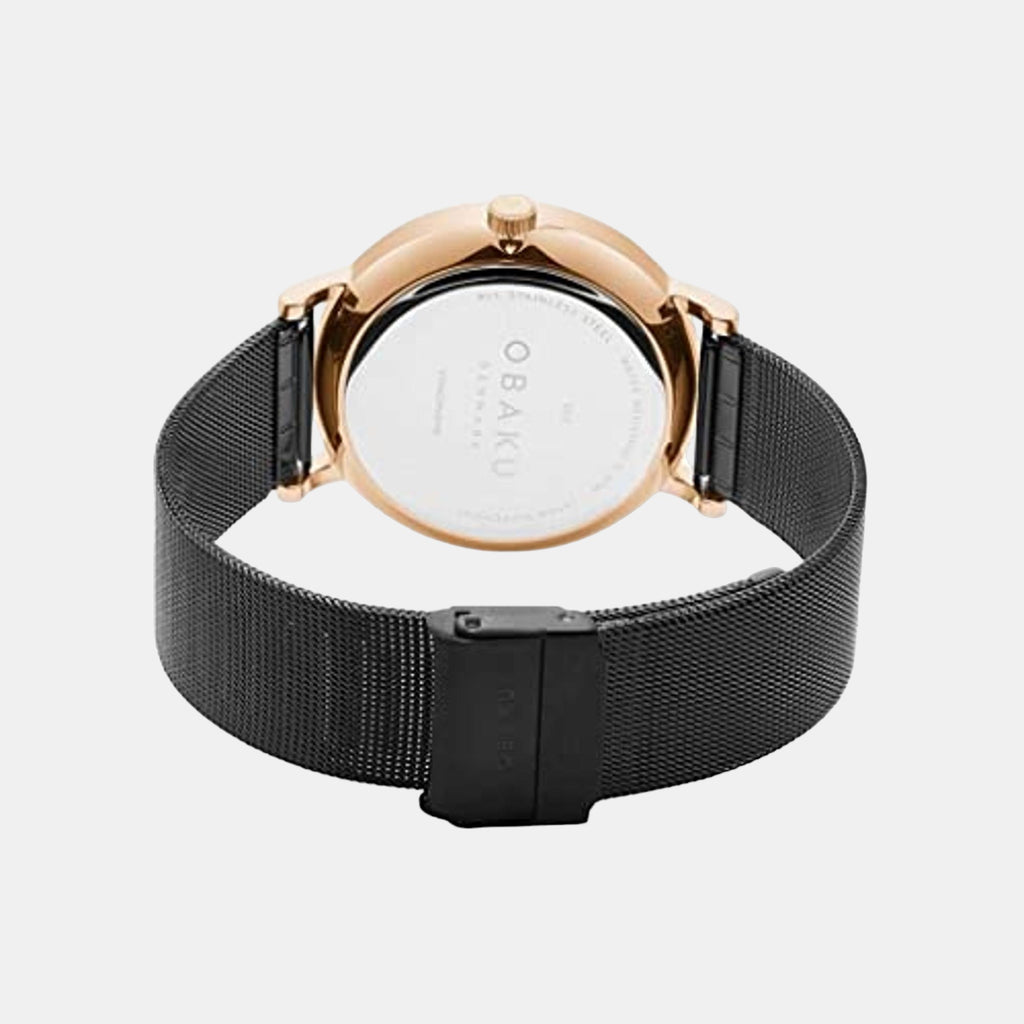 Ege Night Men Quartz Black Dial Analog Stainless Steel Watch V246GMVBMB