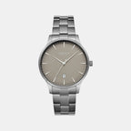 Lyng Stor Smokey Men Quartz Grey Dial Analog Stainless Steel Watch V247XDUUSU