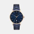 Lyng Stor Bahama Men Quartz Blue Dial Analog Stainless Steel Watch V247XDVLSL