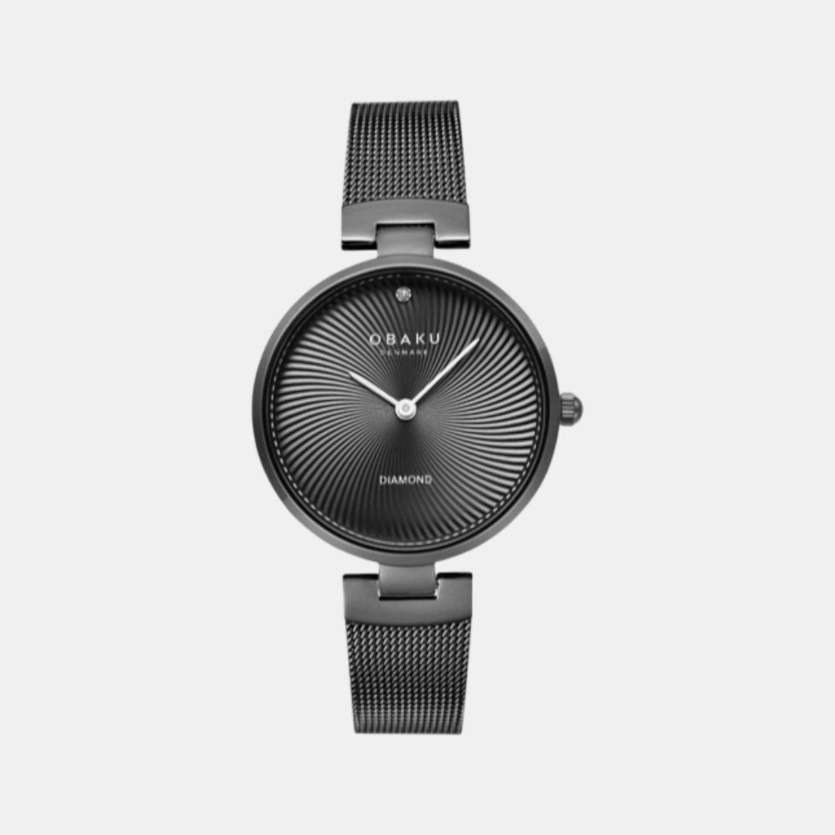 Diamant Women Quartz Black Dial Analog Stainless Steel Watch V256LXBBMB