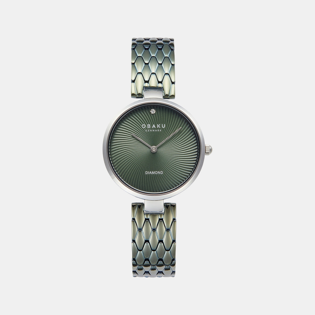 Diamant Forest Women Quartz Green Dial Analog Stainless Steel Watch V256LXCESE