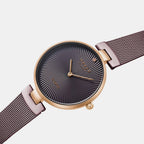 Diamant Women Quartz Purple Dial Analog Mesh Watch V256LXVNMN