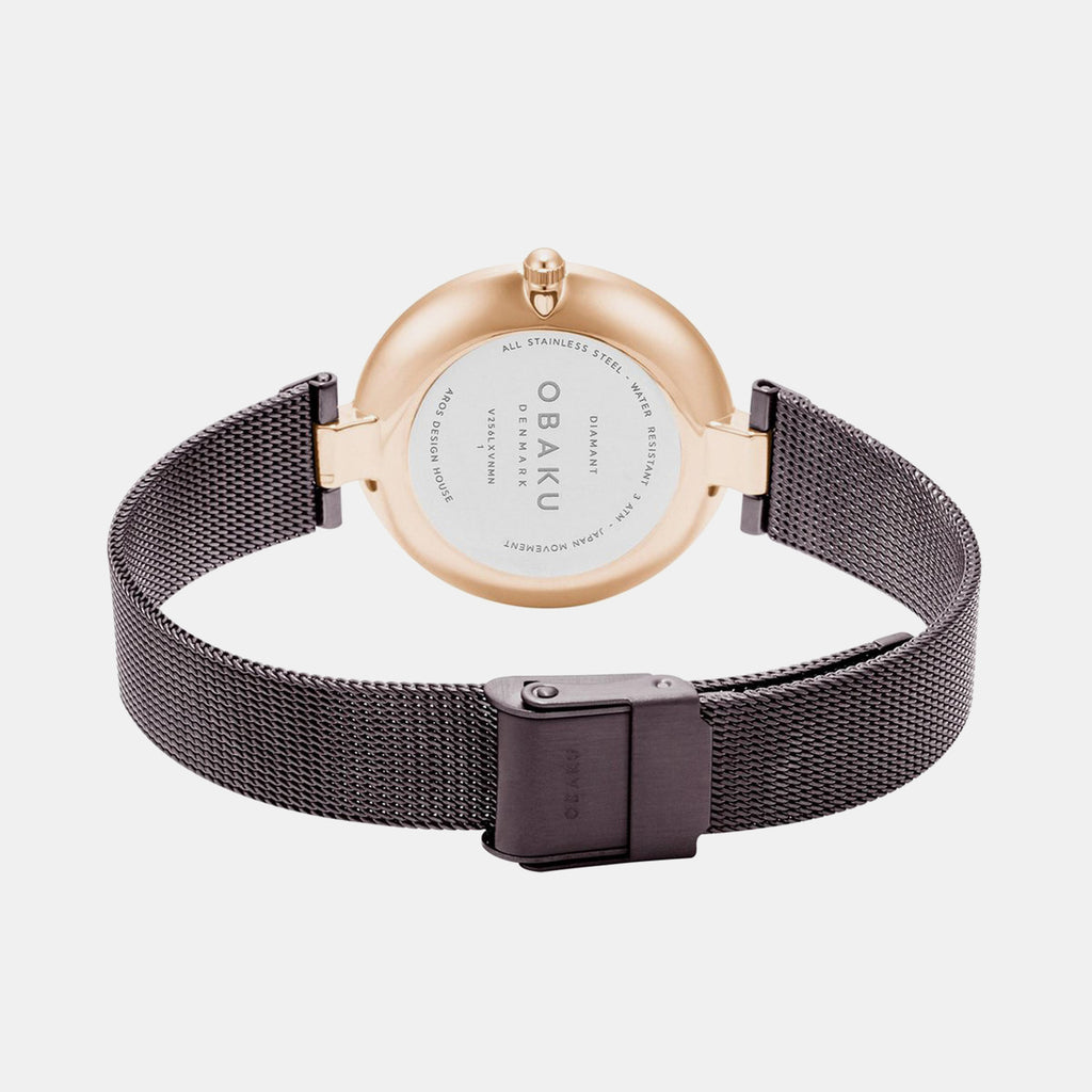 Diamant Women Quartz Purple Dial Analog Mesh Watch V256LXVNMN