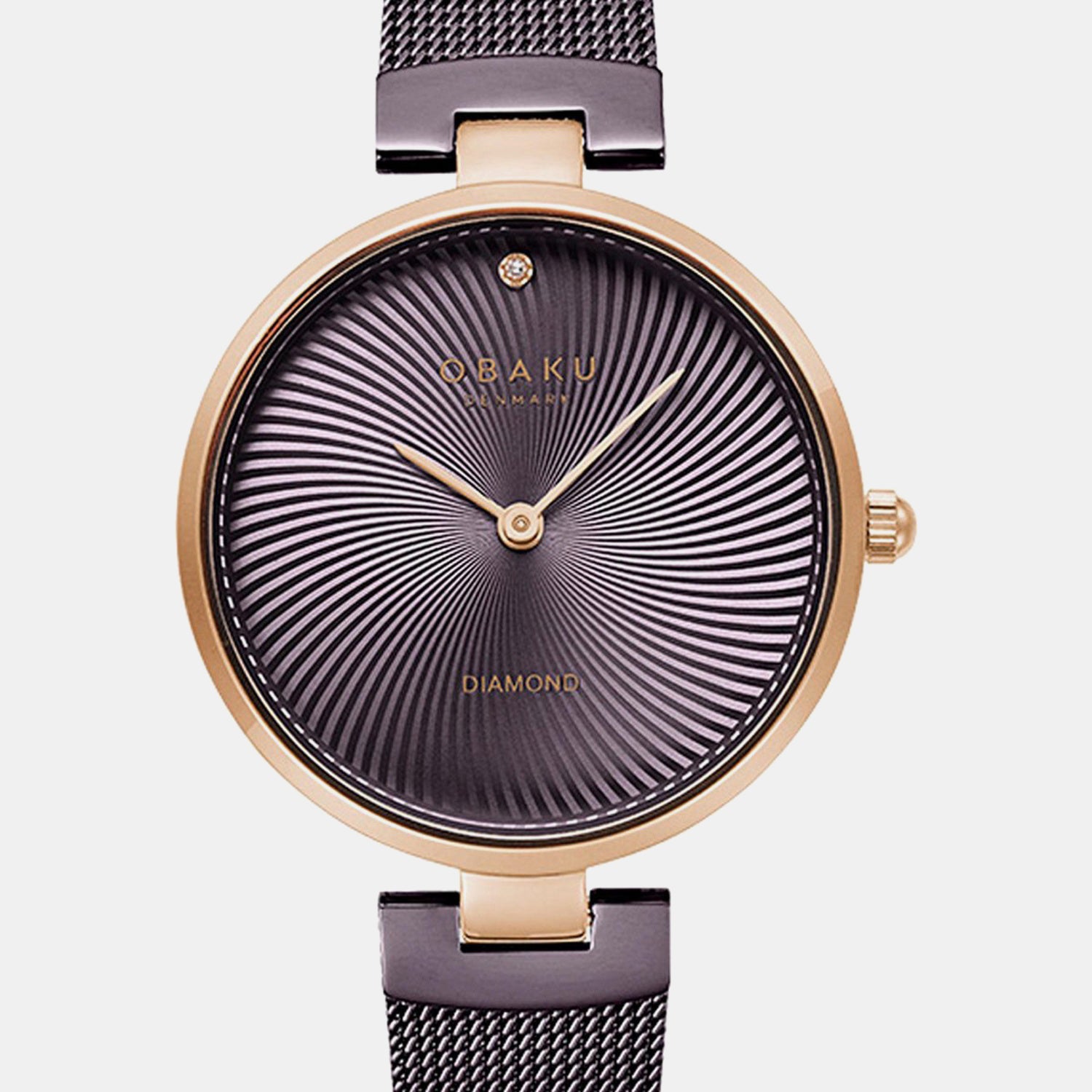 Diamant Women Quartz Purple Dial Analog Mesh Watch V256LXVNMN