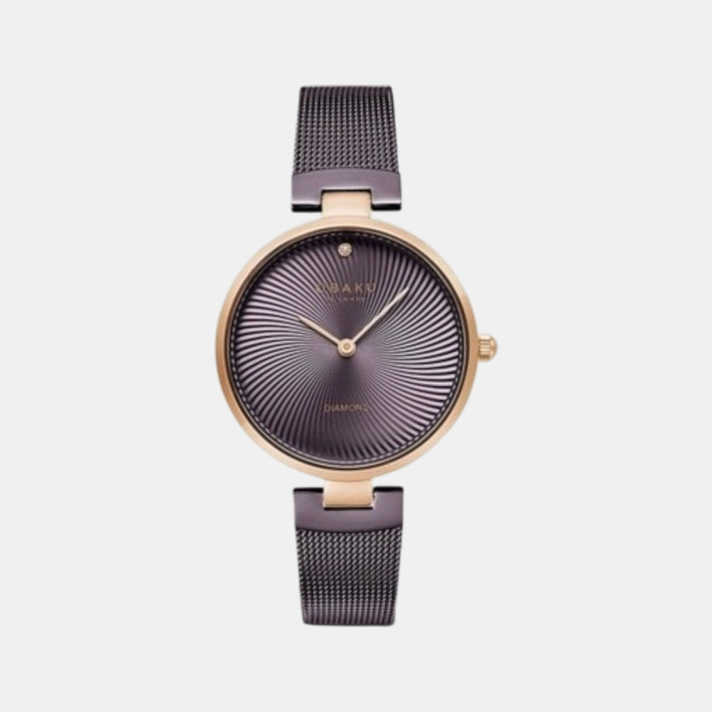 Diamant Women Quartz Brown Dial Analog Stainless Steel Watch V256LXVNMN