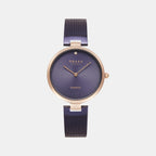 Diamant Violet Women Quartz Purple Dial Analog Stainless Steel Watch V256LXVQMQ