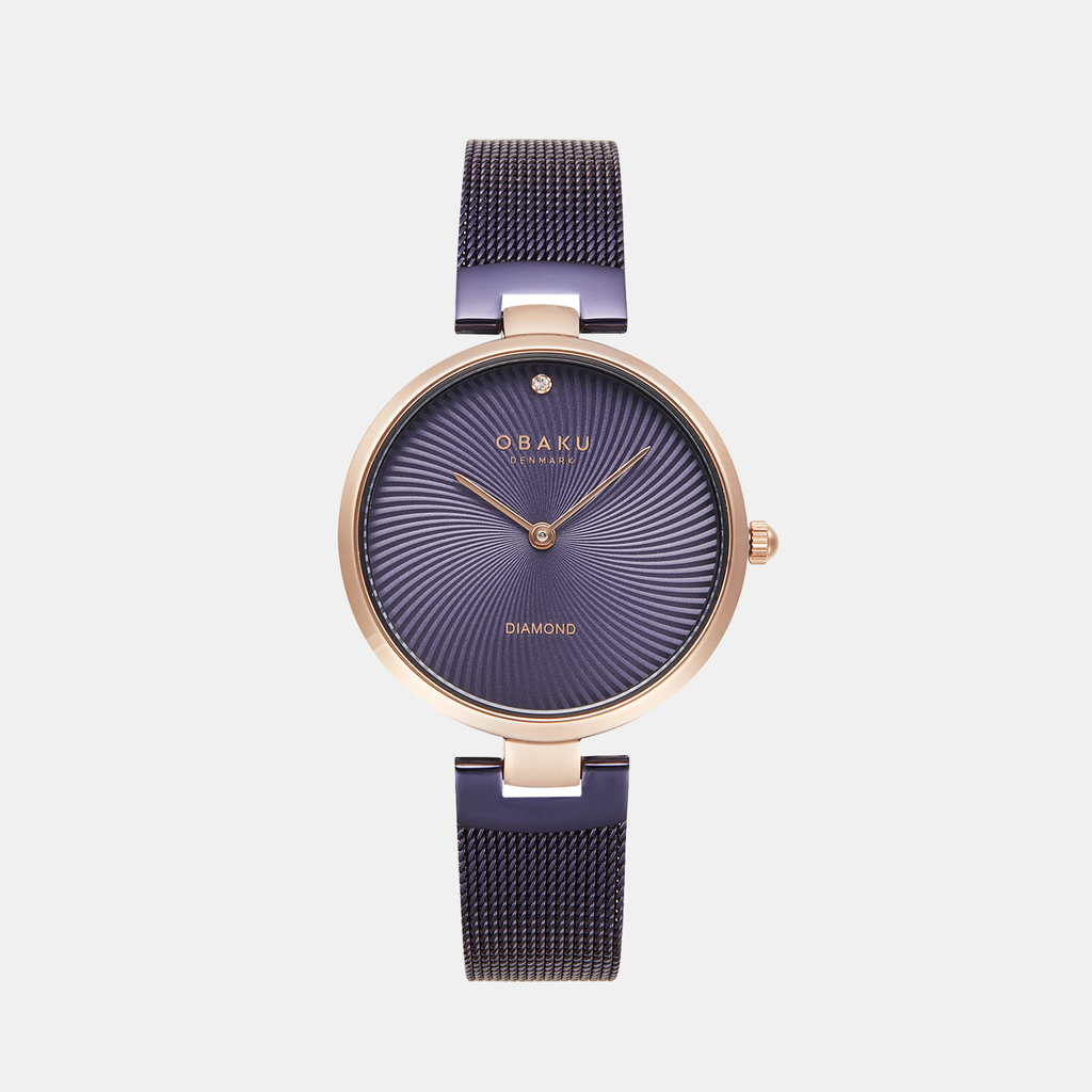 Obaku Round Purple Analog watch