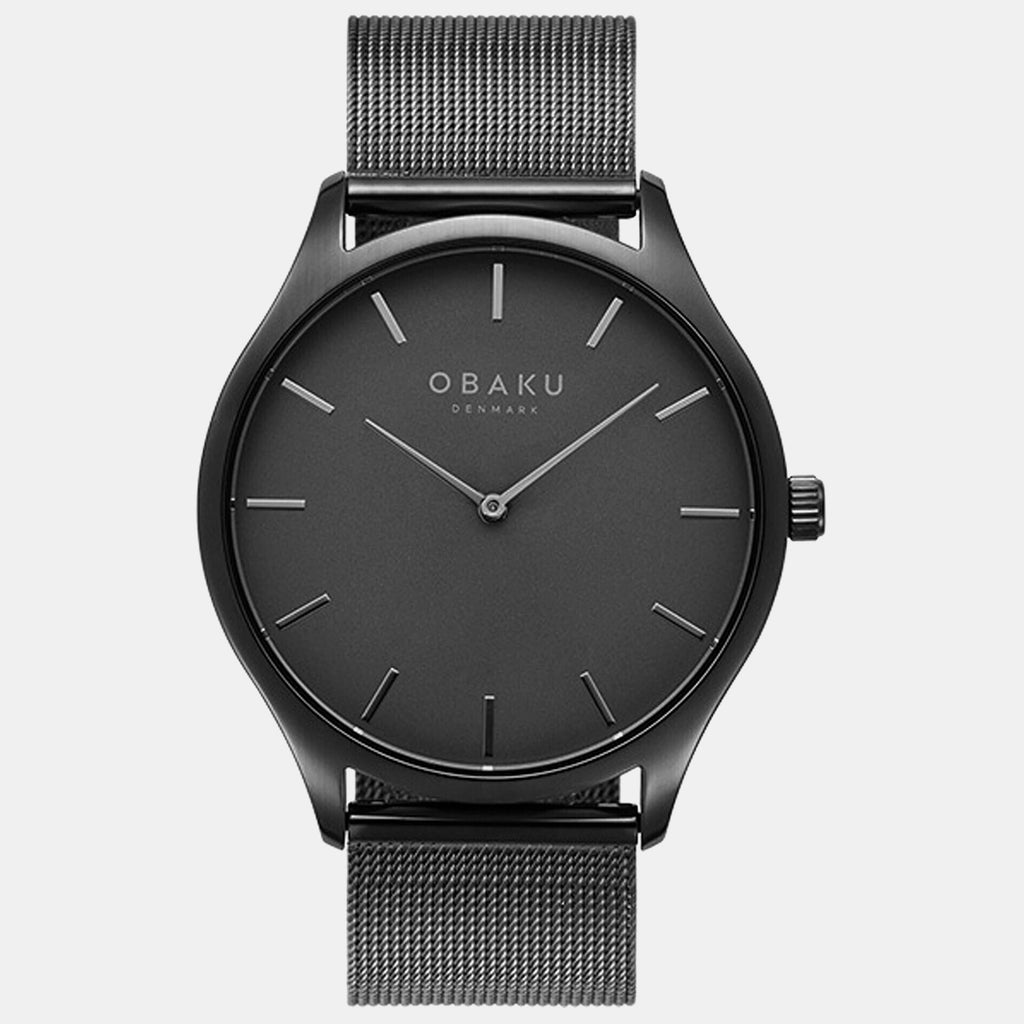 Tang Smokey Men Quartz Black Dial Analog Stainless Steel Watch V260GXUUMU