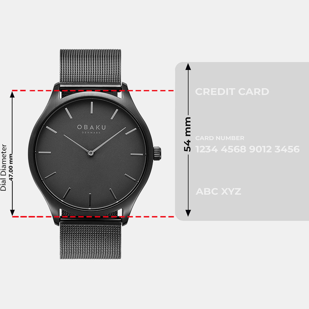Tang Smokey Men Quartz Black Dial Analog Stainless Steel Watch V260GXUUMU