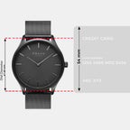 Tang Smokey Men Quartz Black Dial Analog Stainless Steel Watch V260GXUUMU