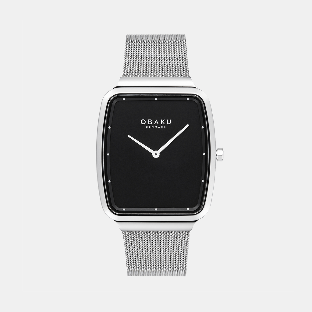 Obaku Tonneau Black Analog watch