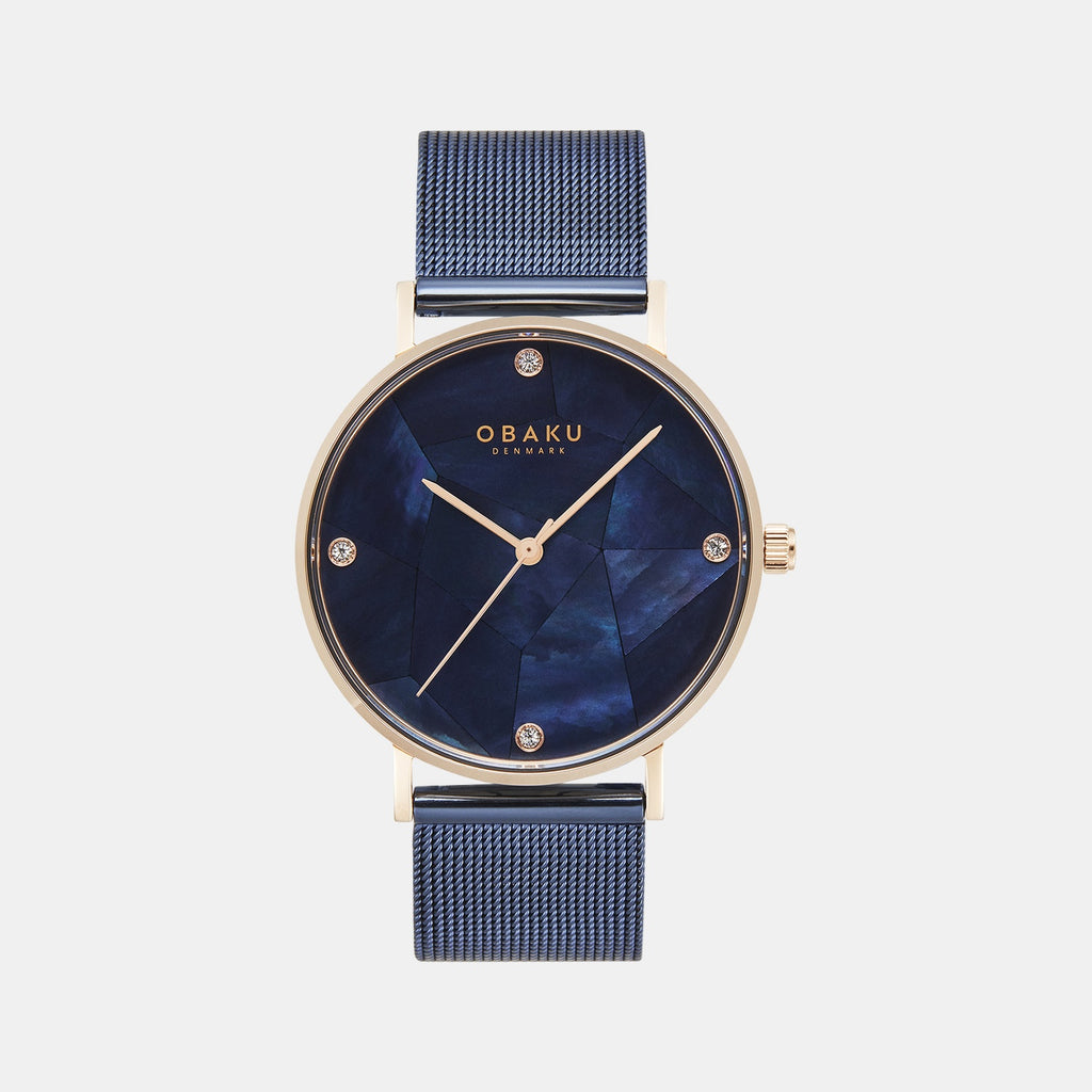 Mosaik Ocean Women Quartz Blue Dial Analog Stainless Steel Watch V268LXVLML