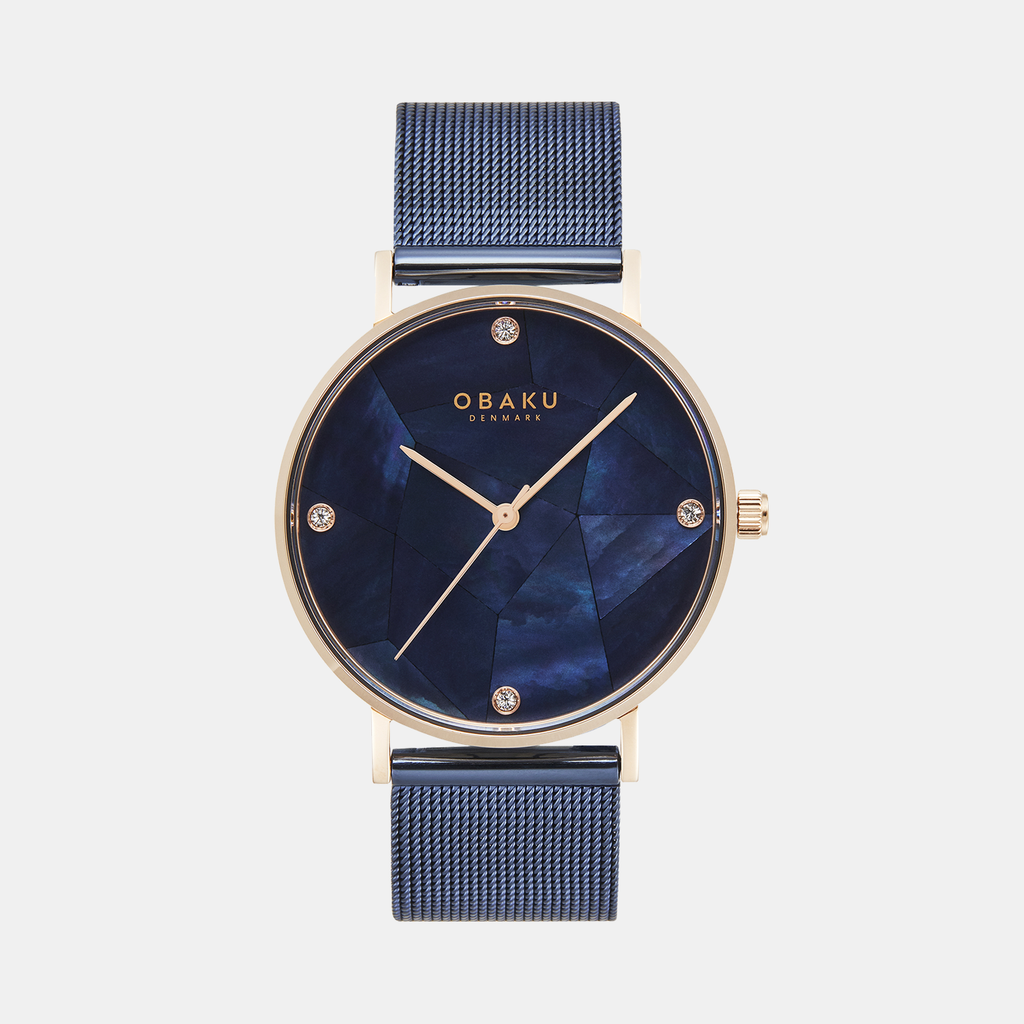Obaku Round Blue Analog watch