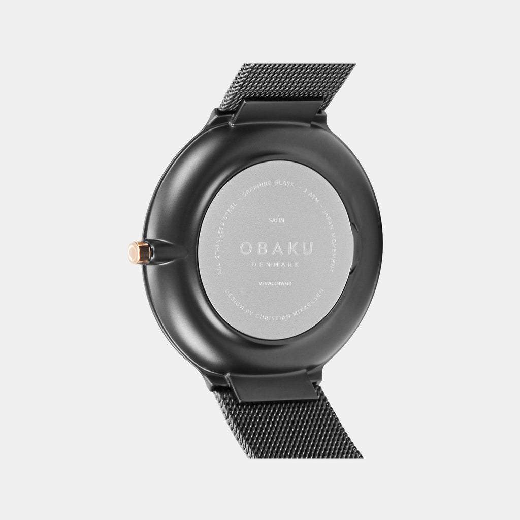 Satin Tuscany Men Quartz White Dial Analog Mesh Watch V269GXMWMB