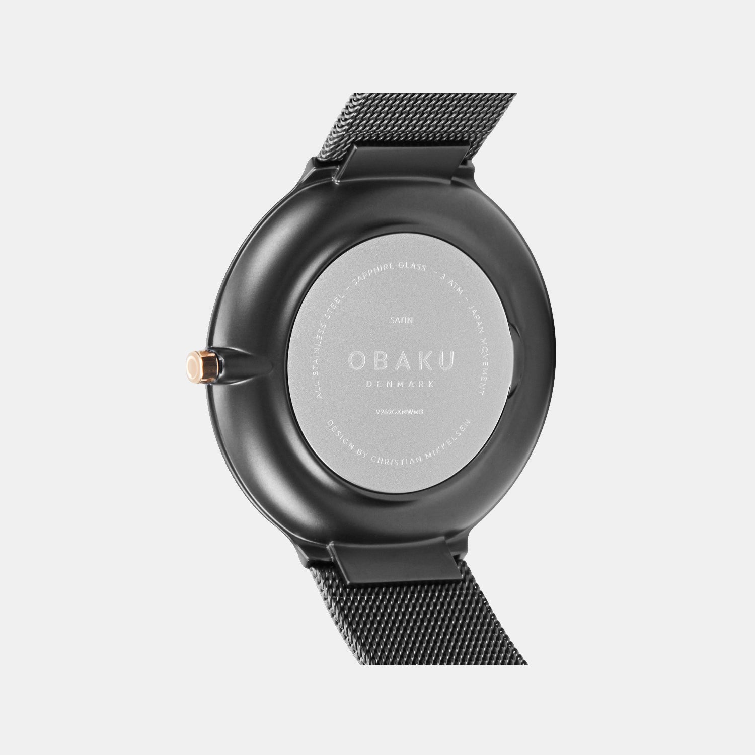 Satin Tuscany Men Quartz White Dial Analog Mesh Watch V269GXMWMB