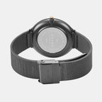 Satin Tuscany Men Quartz White Dial Analog Mesh Watch V269GXMWMB