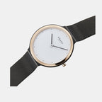 Satin Tuscany Men Quartz White Dial Analog Mesh Watch V269GXMWMB