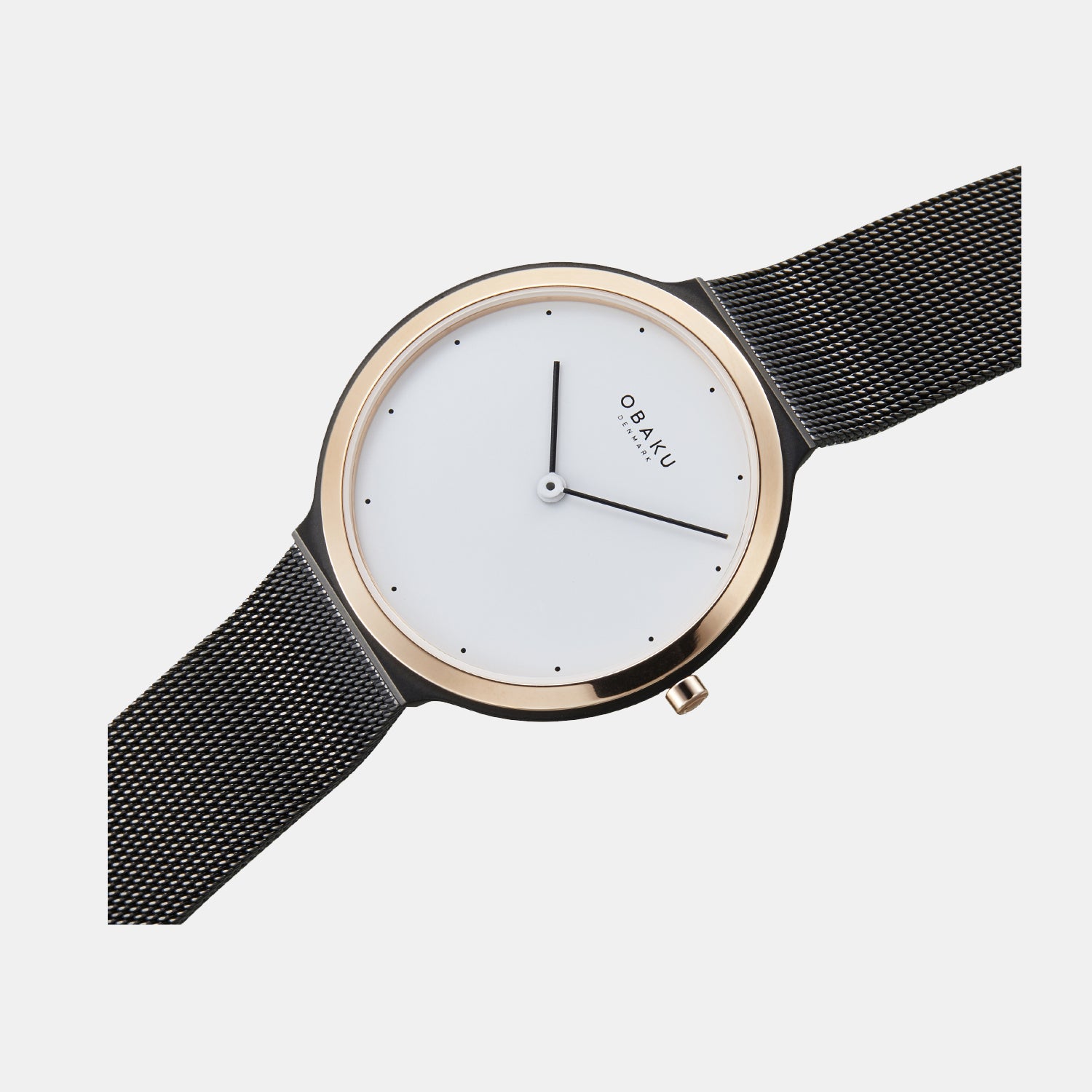 Satin Tuscany Men Quartz White Dial Analog Mesh Watch V269GXMWMB