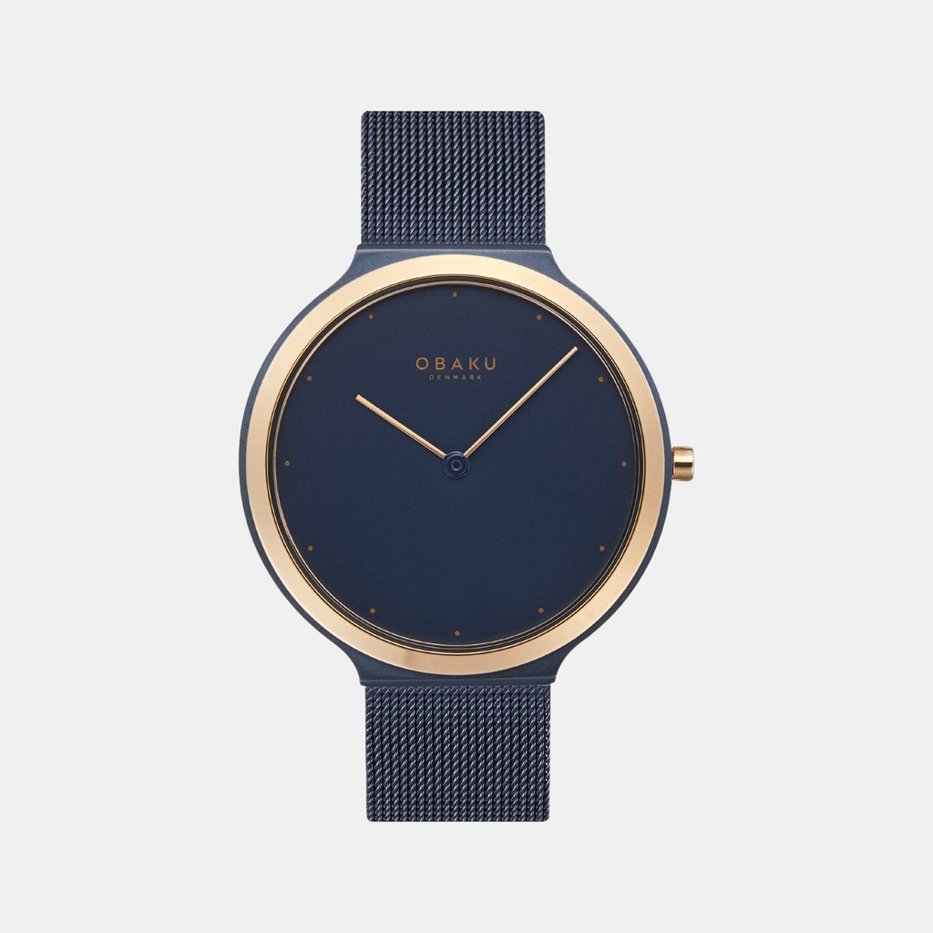 Satin Ocean Men Quartz Blue Dial Analog Mesh Watch V269GXSLML