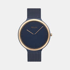 Satin Ocean Men Quartz Blue Dial Analog Mesh Watch V269GXSLML