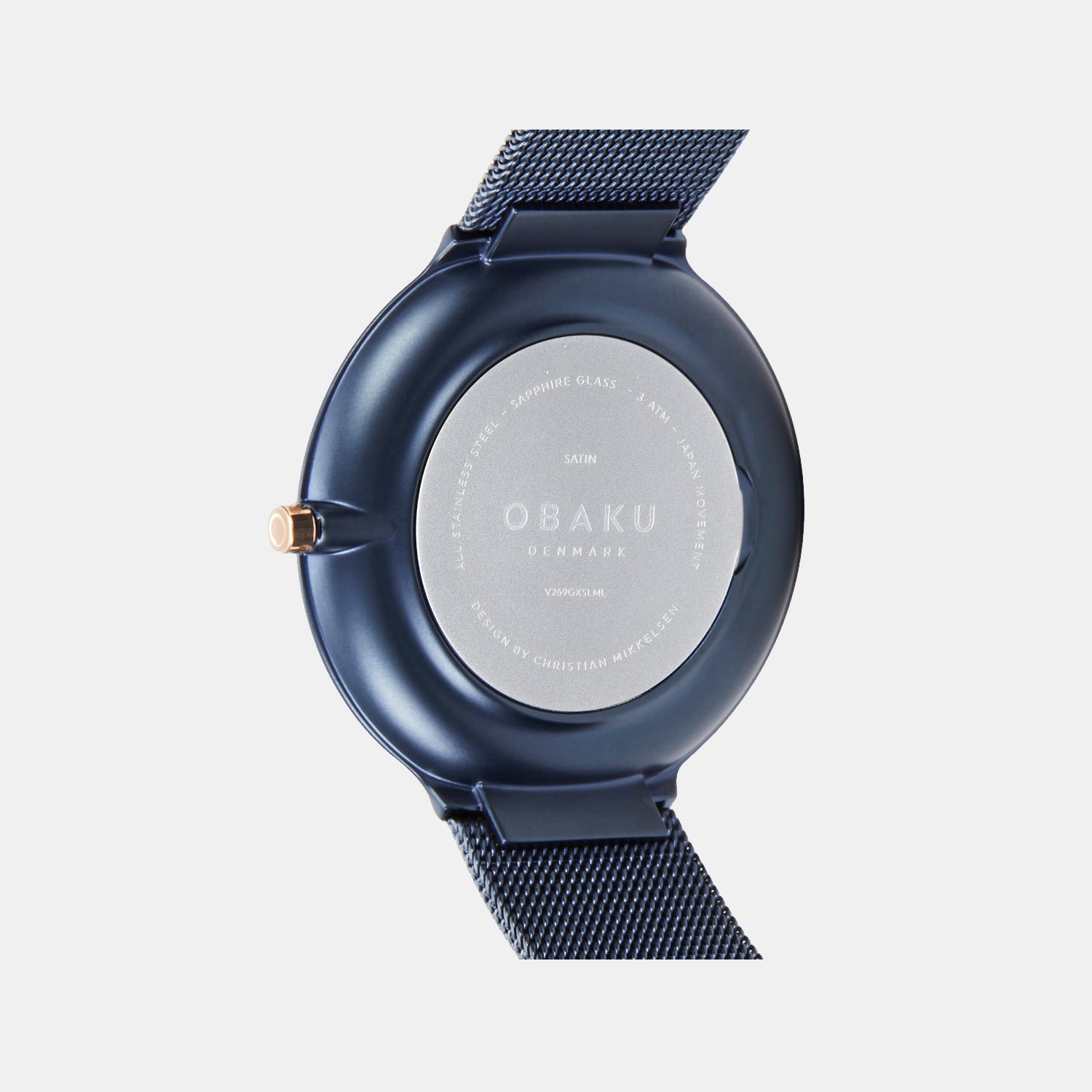 Satin Ocean Men Quartz Blue Dial Analog Mesh Watch V269GXSLML