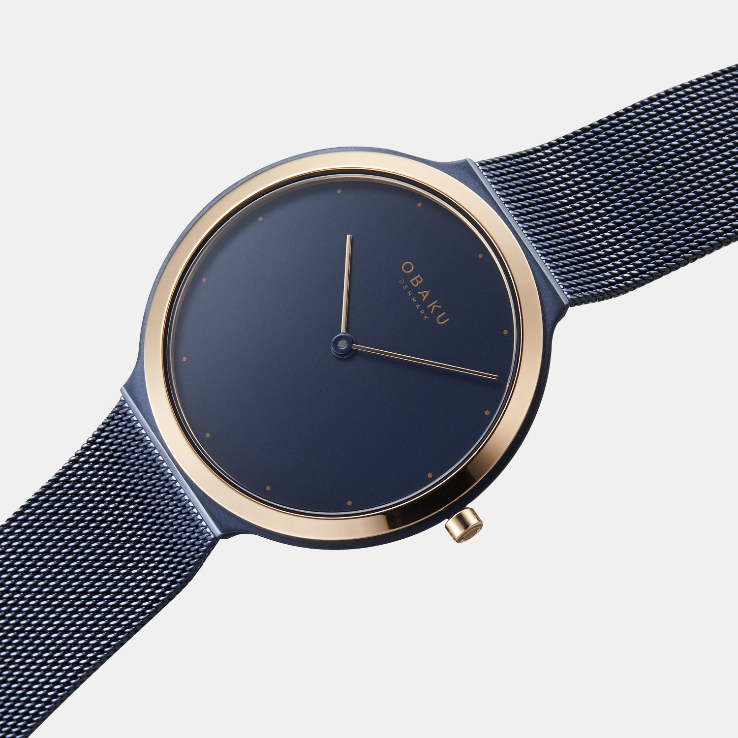 Satin Ocean Men Quartz Blue Dial Analog Mesh Watch V269GXSLML