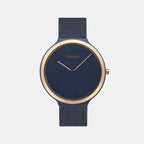 Satin Ocean Men Quartz Blue Dial Analog Mesh Watch V269GXSLML