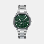 Ild Jude Men Quartz Green Dial Multi-Function Stainless Steel Watch V275GMCESC