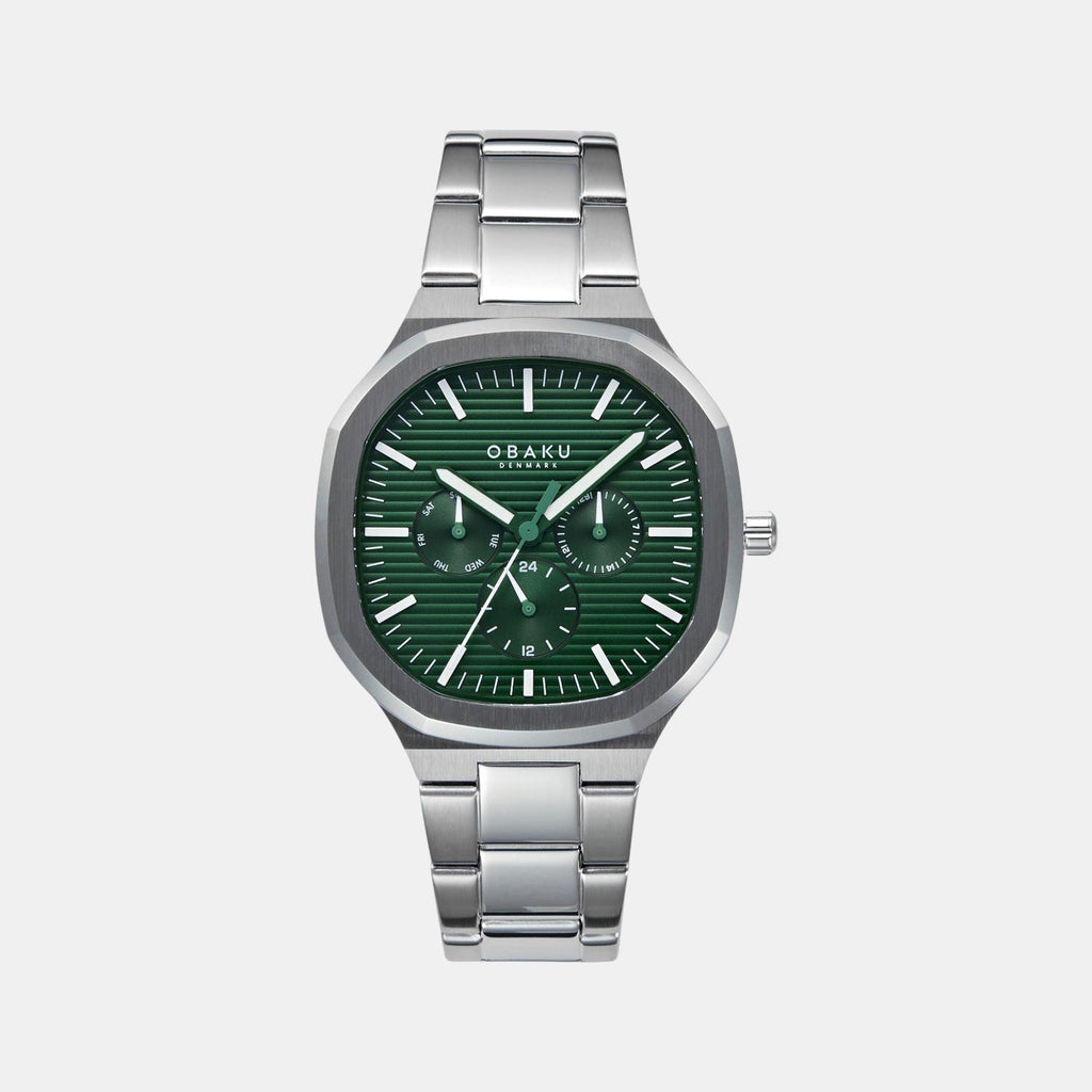 Ild Jude Men Quartz Green Dial Multi-Function Stainless Steel Watch V275GMCESC