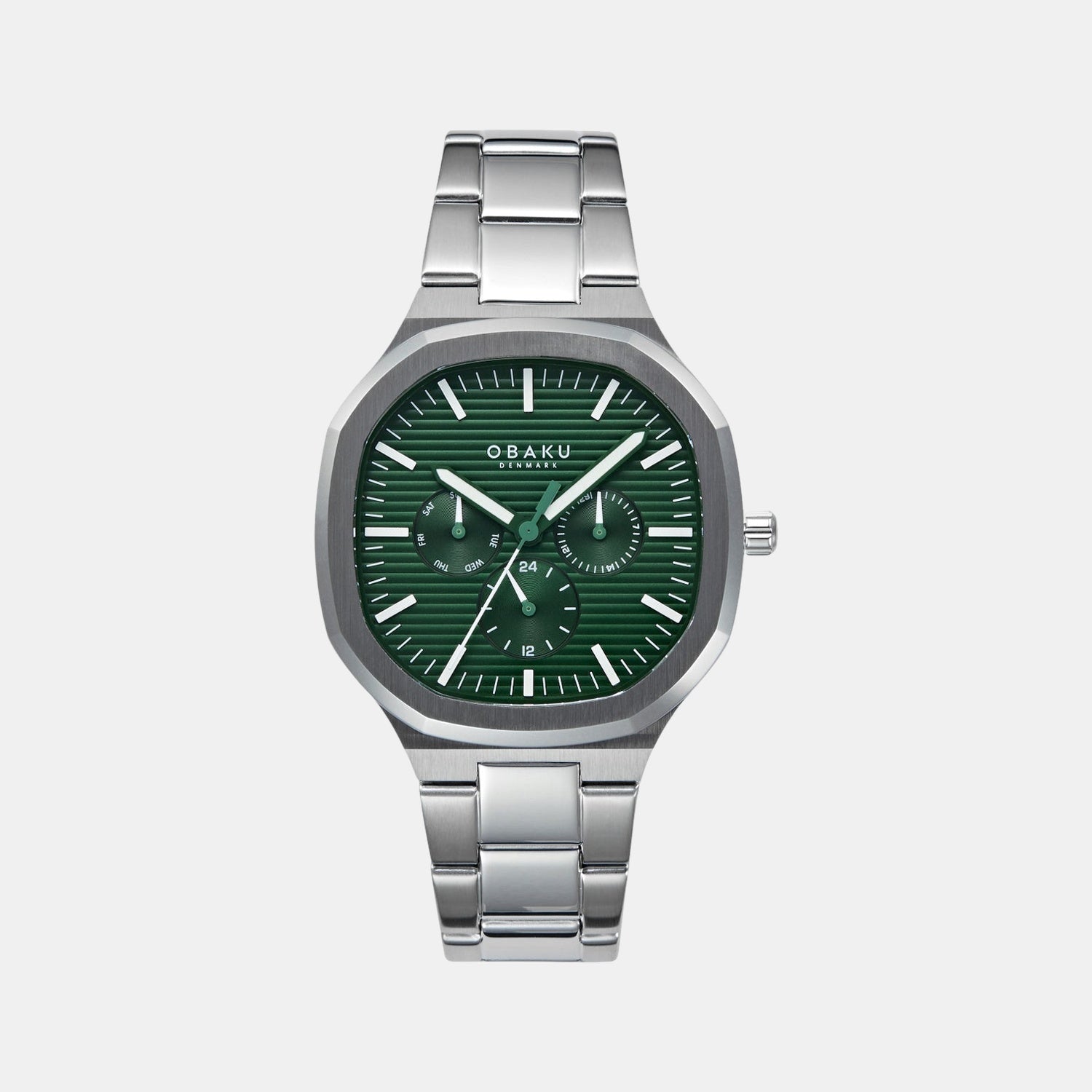 Ild Jude Men Quartz Green Dial Multi-Function Stainless Steel Watch V275GMCESC