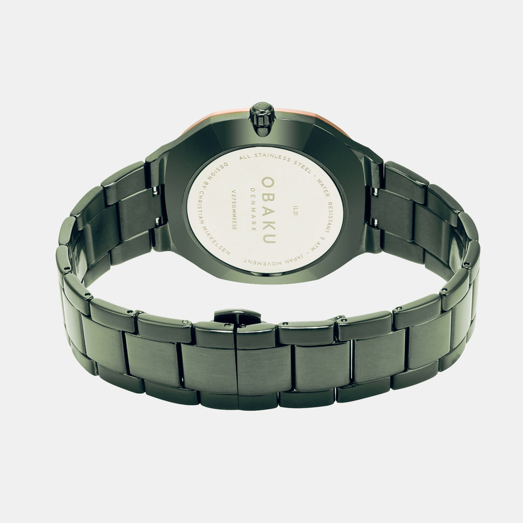 Ild Bottle Men Quartz Green Dial Multi-Function Stainless Steel Watch V275GMEESE