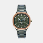 Ild Bottle Men Quartz Green Dial Multi-Function Stainless Steel Watch V275GMEESE