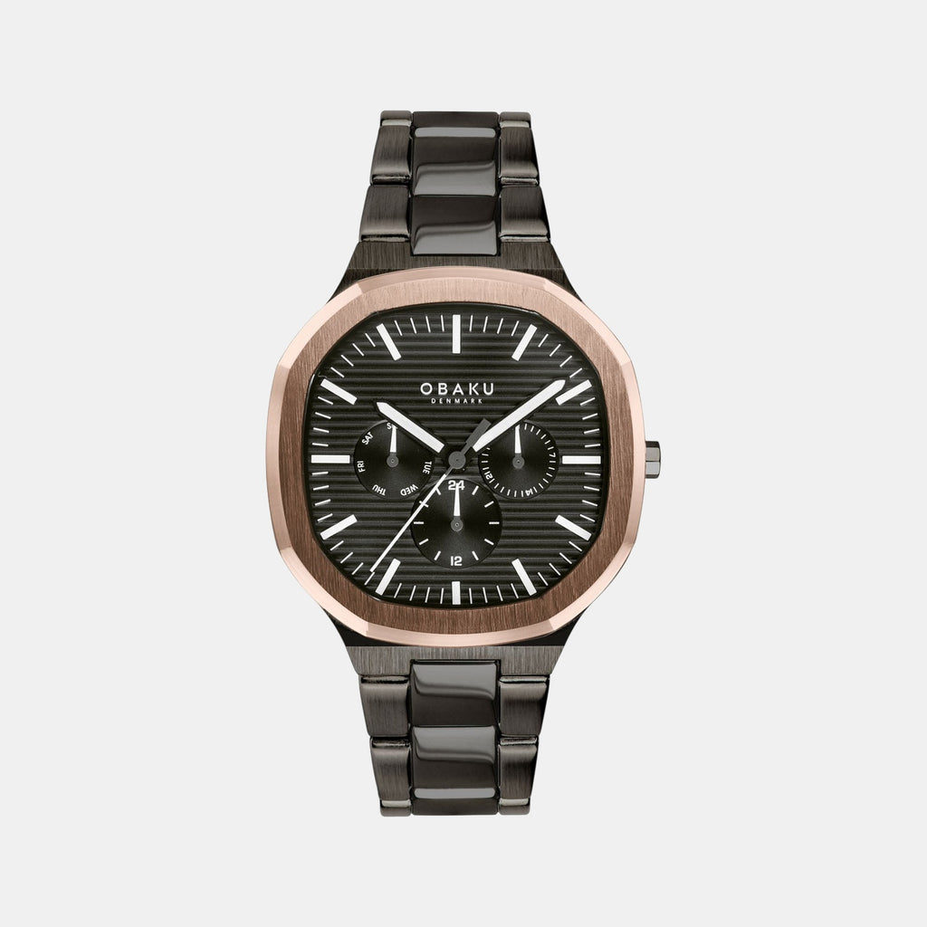 Ild Men Quartz Black Dial Analog Stainless Steel Watch V275GMMBSB