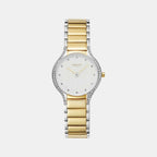 Acacie Women Quartz Silver Dial Analog Stainless Steel Watch V276LEFISF