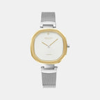 Brilliant Women Quartz Silver Dial Analog Stainless Steel Watch V277LXFIMC