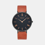 Folie Tan Men Quartz Black Dial Analog Leather Watch V283GXBBRZ