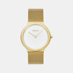 Note Lille Gold Women Quartz White Dial Analog Stainless Steel Watch V285LEGWMG