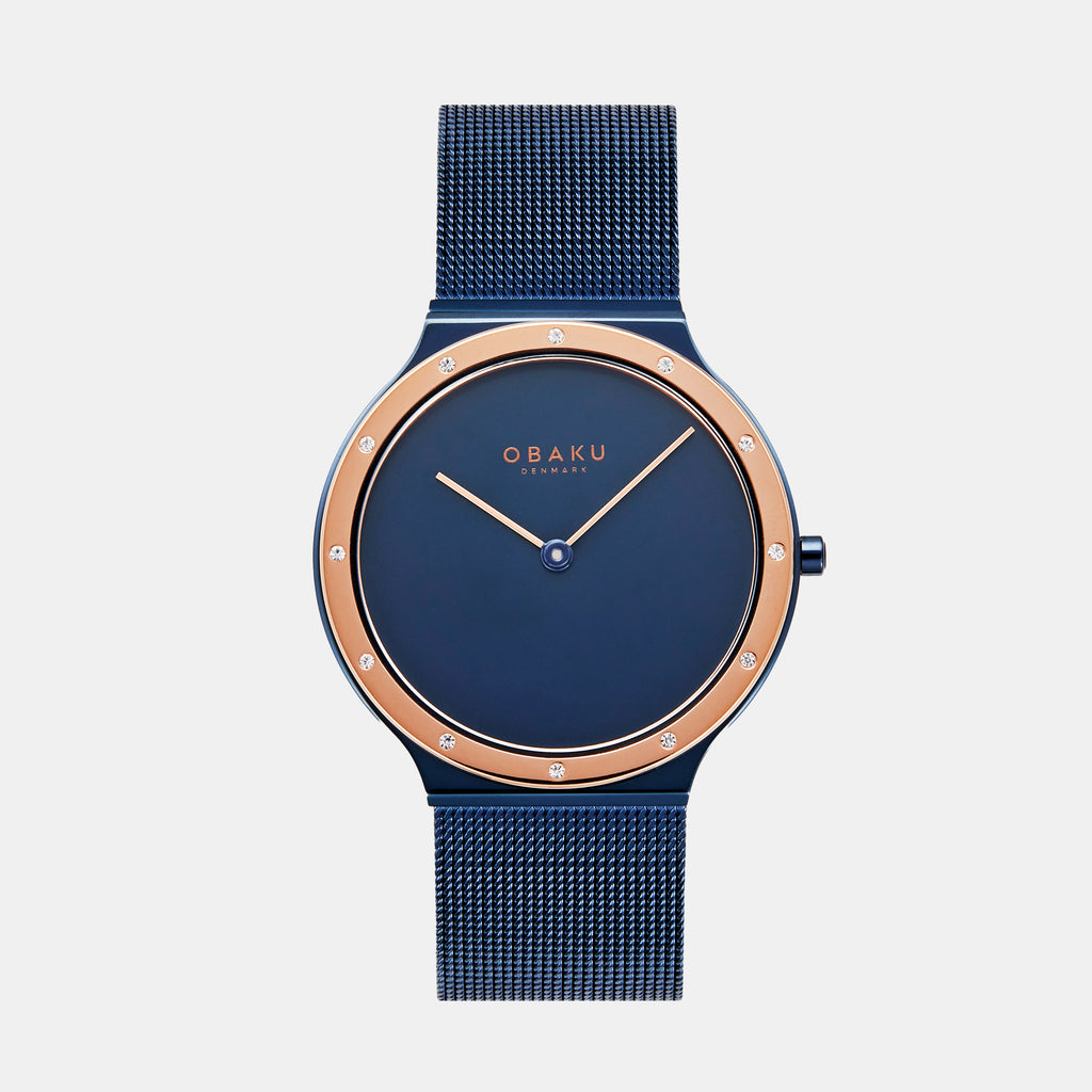 Obaku Round Blue Analog watch