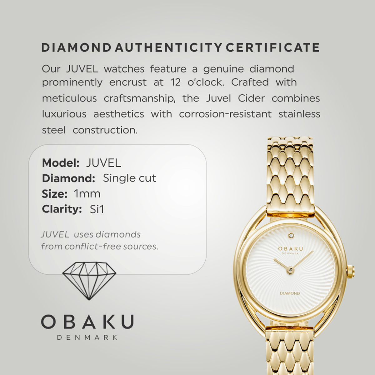 Obaku Stainless Steel Silver watch