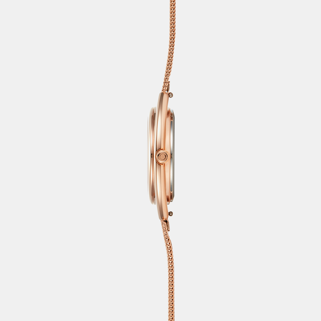 Obaku Women Round Silver watch