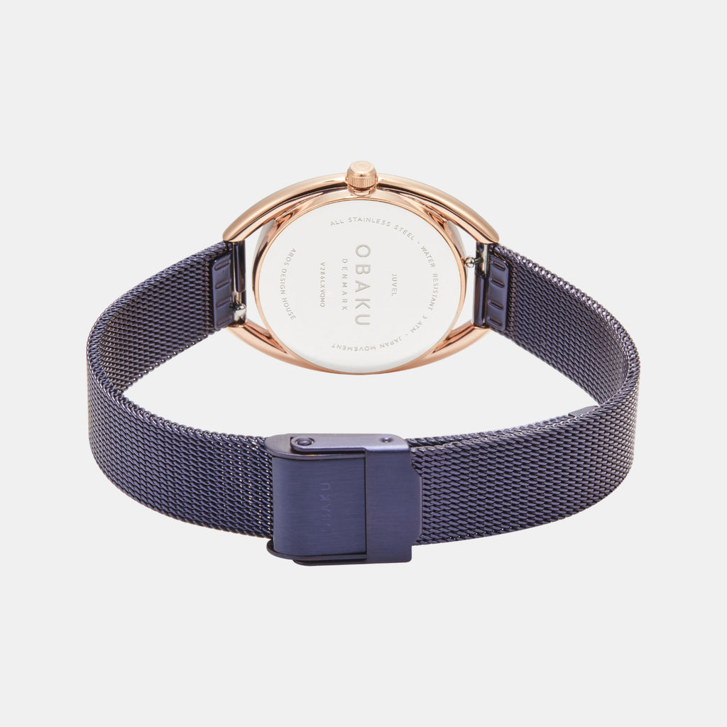 Juvel Voilet Women Quartz Purple Dial Analog Mesh Watch V286LXVQMQ