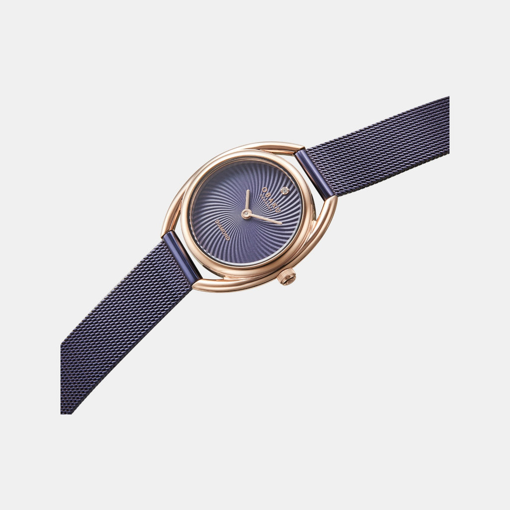 Juvel Voilet Women Quartz Purple Dial Analog Mesh Watch V286LXVQMQ