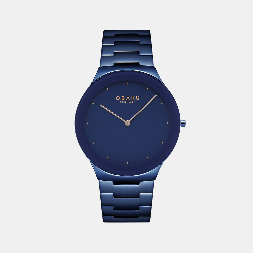 Obaku Round Blue Analog watch