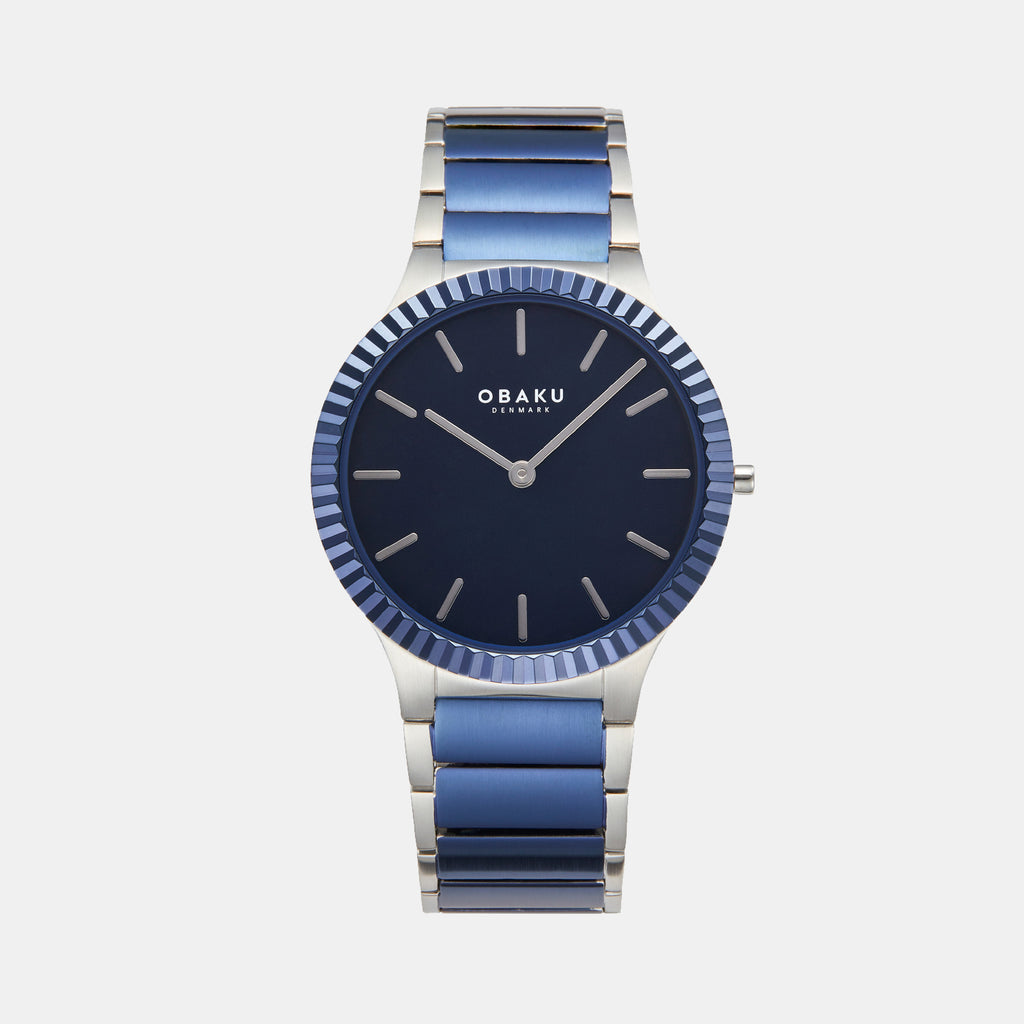 Linje Men Quartz Blue Dial Analog Stainless Steel Watch V292GXHLSK