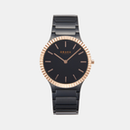 Obaku Round Black Analog watch