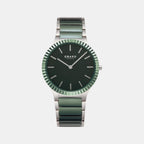 Linje Leaf Men Quartz Green Dial Analog Stainless Steel Watch V292GXOESS