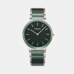 Linje Leaf Men Quartz Green Dial Analog Stainless Steel Watch V292GXOESS