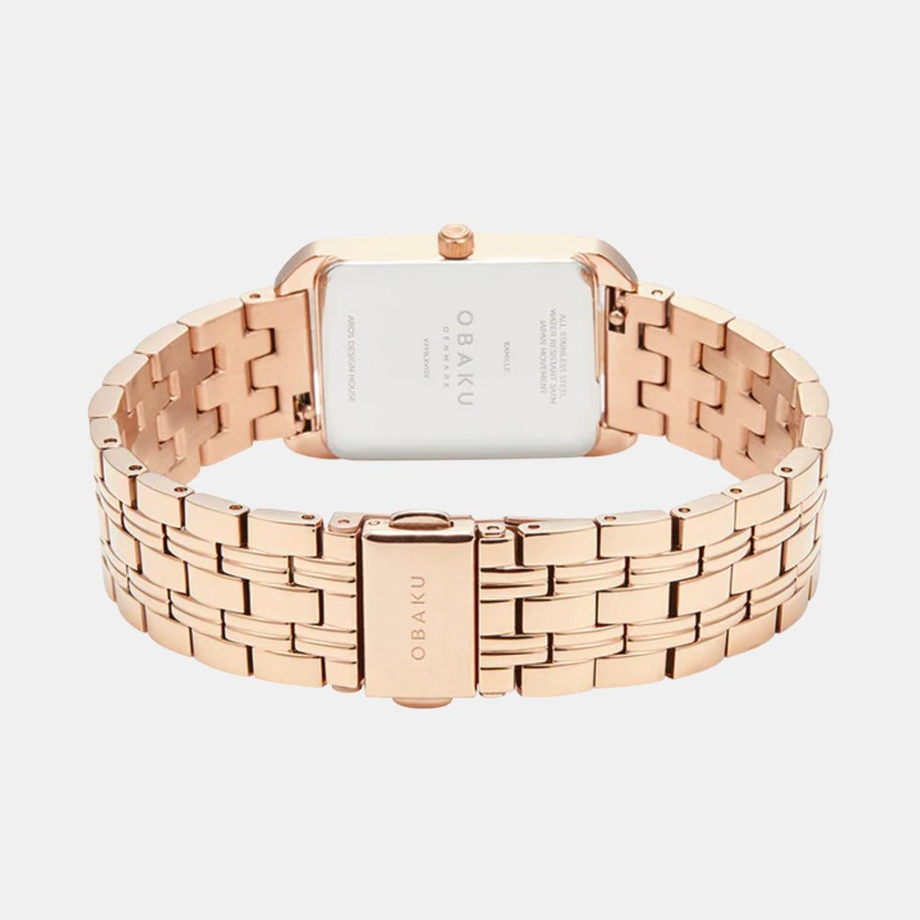 Kamille Fushsia Women Quartz White Dial Analog Stainless Steel Watch V293LXVISV